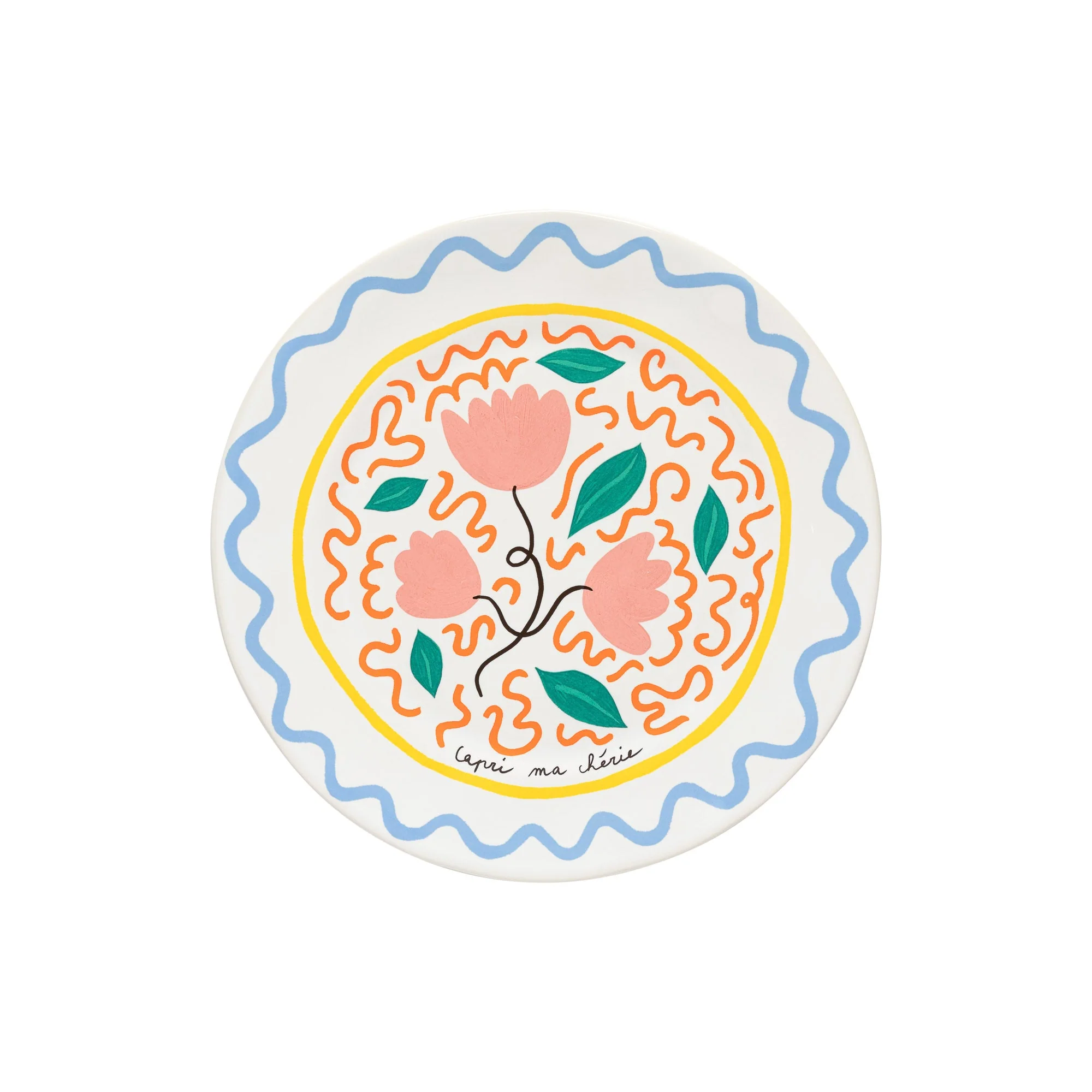 Set of 6 Dinner Plate Capri Ma Chérie Summer Bliss