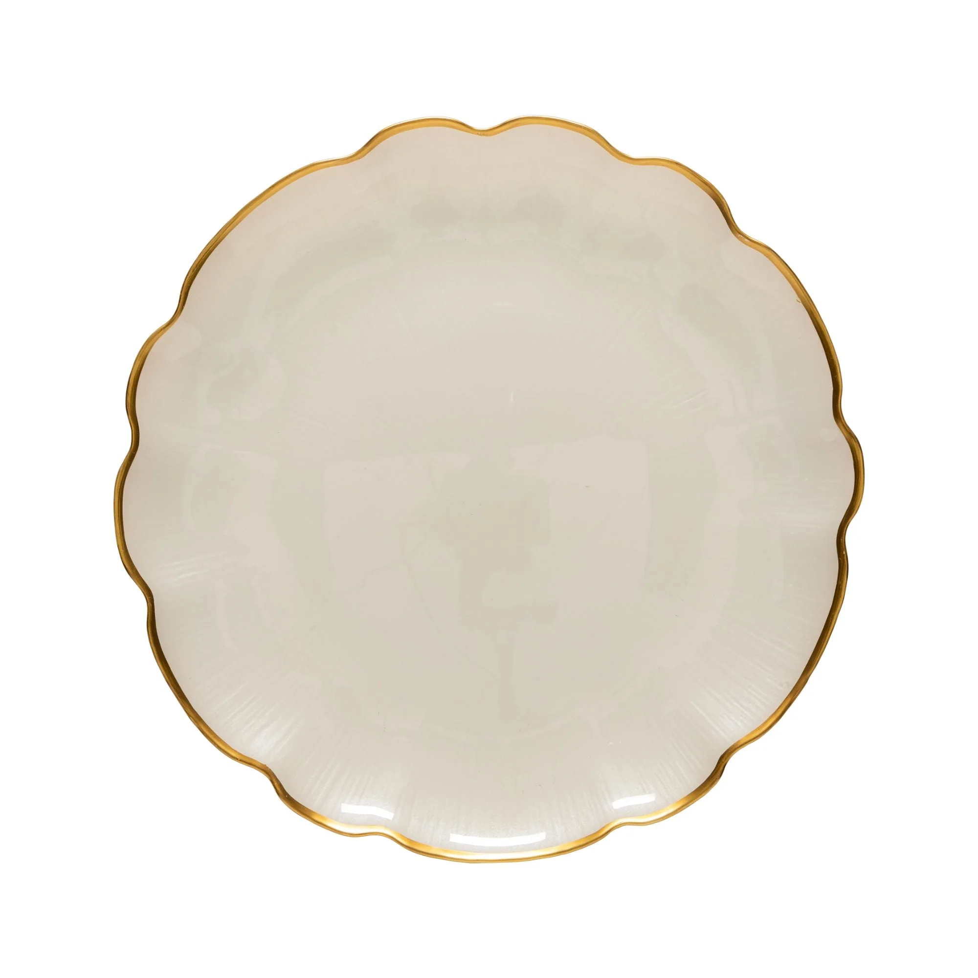 Set of 6 Glass Scallop Charger Plate Francesca by Casafina