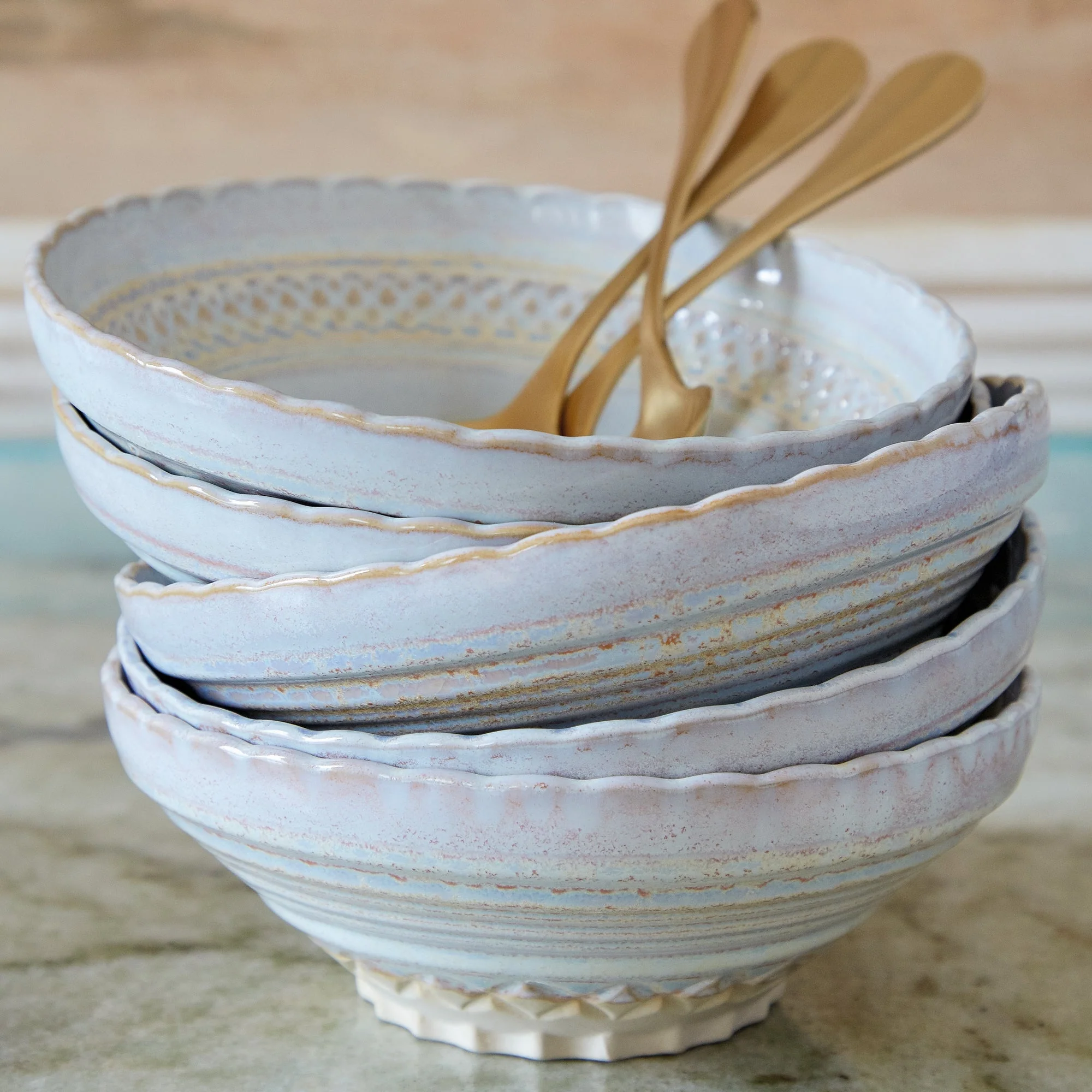 Set of 6 Large Soup/Cereal Bowl Cristal