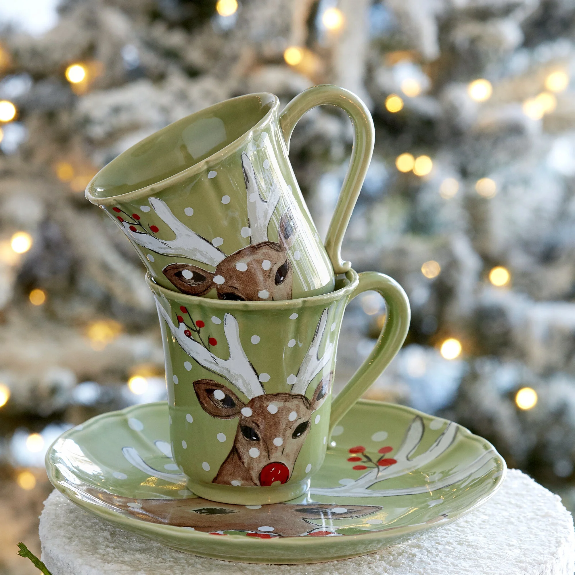 Set of 6 Mug Deer Friends, Casafina by COSTA NOVA